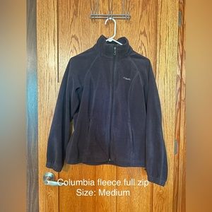Black Columbia Fleece Zip Up Jacket